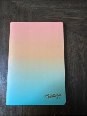 Wellness Log Ombre Notebook - Pink to Teal